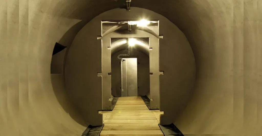 Entrance to Mussolini's Bunker in Villa Torlonia