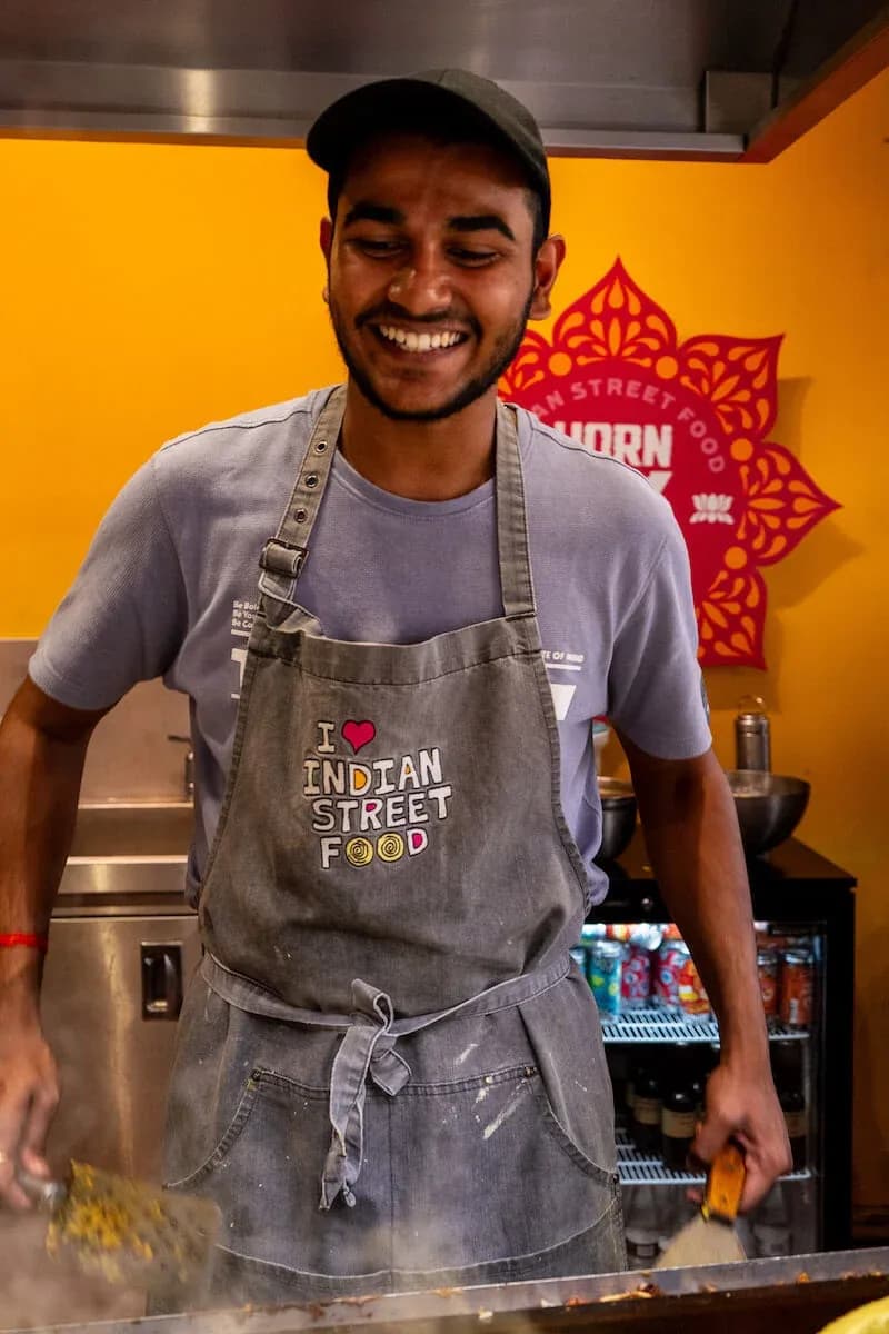 Indian vegetarian street food at Horn Ok Please