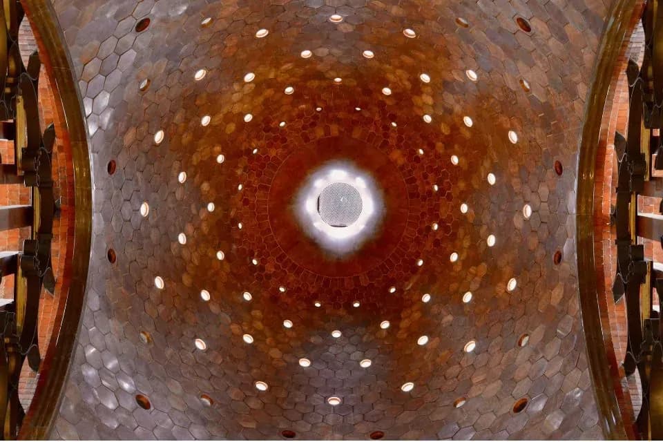 Dome of Gaudi’s Palau Guell in Barcelona