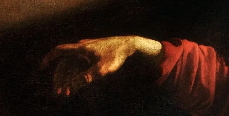 The-Calling-of-St-Matthew-Hand