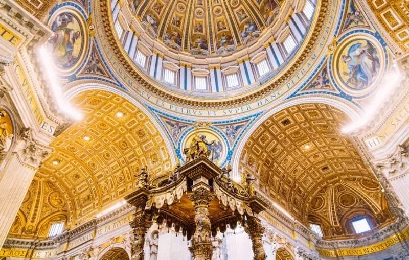 Top of Bernini's Baldachin in St. Peter's Basilica